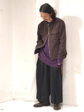 「Hender Scheme（エンダースキーマ）のアイテム（シューズ）」を使った、武士俣  淳(GARDEN 渋谷)さん（メンズ・163cm）の夏コーディネート
