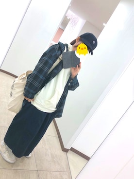 「だぼだぼ」｜「アイテム（ブルゾン）」を使った、17さん（レディース・152cm）の冬コーディネート