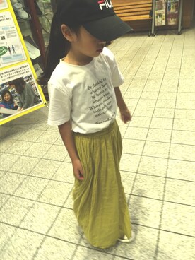 「CIAOPANIC TYPY（チャオパニックティピー）の【ママとおそろい】indiaボイルスカウチョ（その他パンツ）」を使った、airi-nnさん（キッズ・120cm）の夏コーディネート