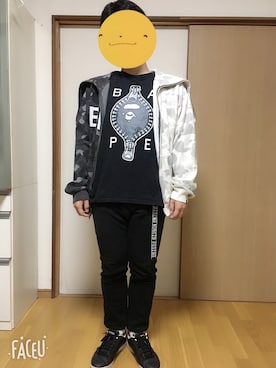 「A BATHING APE（アベイシングエイプ）のアイテム（その他アウター）」を使った、ゆーすけさん（メンズ・163cm）の秋コーディネート