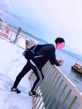 「しまむら（シマムラ）のアイテム（ソックス/靴下）」を使った、れのさん（メンズ・180cm）の冬コーディネート