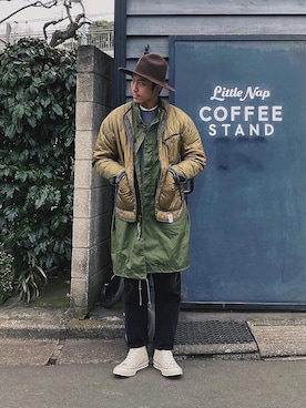 「アイテム（マウンテンパーカー）」を使った、EaDaSonさん（メンズ・177cm・30代）の冬コーディネート