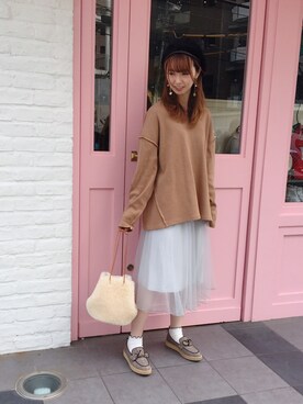「casselini」｜「アイテム（ハンチング/ベレー帽）」を使った、sonokaさん（レディース・161cm）の秋コーディネート
