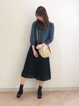 「大ぶりアクセサリー」｜sonokaさん（レディース・161cm）の冬コーディネート