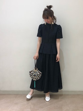 「大ぶりアクセサリー」｜sonokaさん（レディース・161cm）の春コーディネート