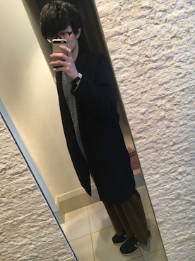 「ダニエルウェリントン」｜「アイテム（その他アウター）」を使った、Tomさん（メンズ・186cm）の冬コーディネート