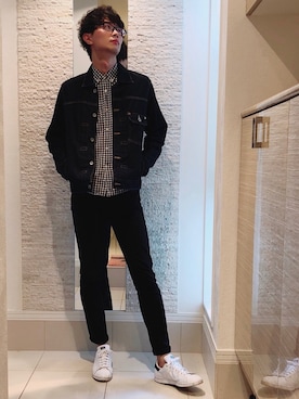 「スタンスミス」｜Tomさん（メンズ・186cm）の秋コーディネート