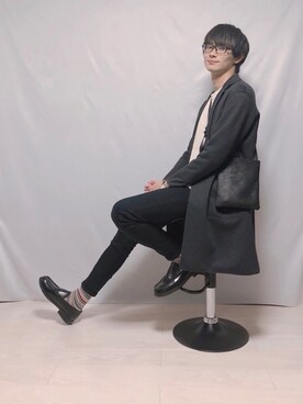 「ボーダーソックス」｜「アイテム（腕時計）」を使った、Tomさん（メンズ・186cm）の秋コーディネート