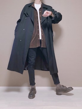 「ダニエルウェリントン」｜「アイテム（ジャケット/アウター）」を使った、Tomさん（メンズ・186cm）の冬コーディネート