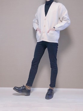 「ダニエルウェリントン」｜「アイテム（ブーツ）」を使った、Tomさん（メンズ・186cm）の冬コーディネート