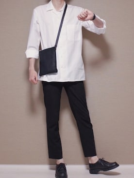 「ダニエルウェリントン」｜「アイテム（モカシン/デッキシューズ）」を使った、Tomさん（メンズ・186cm）の春コーディネート