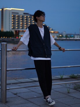 「ct70」｜「アイテム（腕時計）」を使った、Tomさん（メンズ・186cm）の夏コーディネート