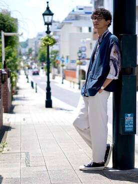 「ct70」｜「アイテム（腕時計）」を使った、Tomさん（メンズ・186cm）の秋コーディネート