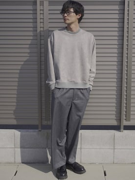「CREARE -LINO-（クレアーレリノ）のアイテム（スウェット）」を使った、Tomさん（メンズ・186cm）の冬コーディネート