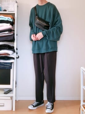 「平成最後のWEARISTAセンバツ」｜「アイテム（スウェット）」を使った、やっちゃん。さん（メンズ・175cm）の春コーディネート