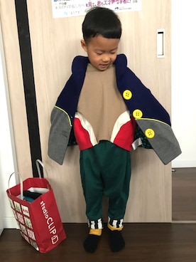 「zozio（ゾジオ）のアイテム」を使った、aotoneneさん（キッズ・100cm）の冬コーディネート