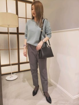 「LEPSIM（レプシィム）のフンワリフィットシューティー　854135（その他シューズ、ブラック系）」を使った、ぶんちゃんさん（レディース・163cm）の秋コーディネート