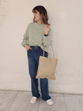 「ミントカラー」｜ぶんちゃんさん（レディース・163cm）の冬コーディネート