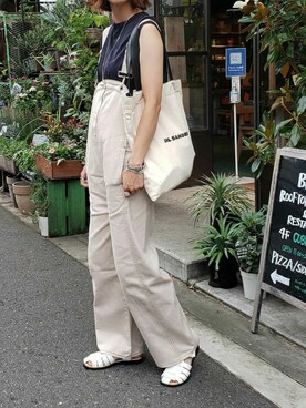 「DONOBAN（ドノバン）のアイテム（オールインワン・サロペット）」を使った、ryoco☺︎さん（レディース・167cm）の夏コーディネート