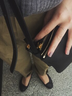 「THE SHINZONE（ザ　シンゾーン）のハイウエストチノパンツ（チノパンツ）」を使った、dmdmさん（レディース・155cm）の秋コーディネート