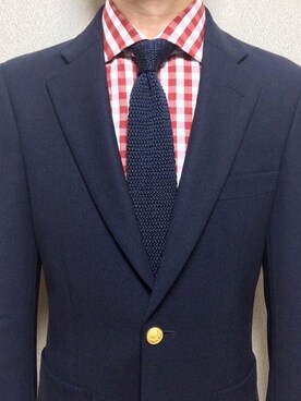 ネクタイを使った ギンガムチェックシャツ の人気ファッションコーディネート Wear