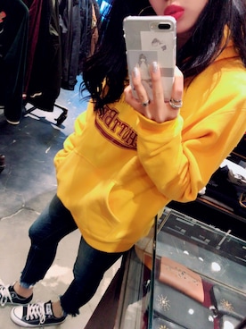 パーカーを使った マスタードイエロー の人気ファッションコーディネート ユーザー ショップスタッフ Wear