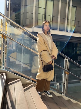 「Moname（モナーム）のアイテム（その他パンツ）」を使った、𝐍𝐚𝐨さん（レディース・164cm）の秋コーディネート