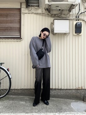 「Hのアイテム（パンツ）」を使った、𝐍𝐚𝐨さん（レディース・164cm）の春コーディネート