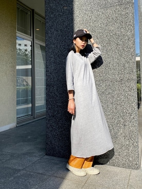 「SCHOTT」｜「アイテム（ワンピース/ドレス）」を使った、𝐍𝐚𝐨さん（レディース・164cm）の夏コーディネート