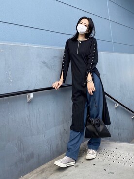 「schott(ショット)のアイテム(ワンピース/ドレス)」を使った、𝐍𝐚𝐨さん(レディース・164cm)の秋コーディネート