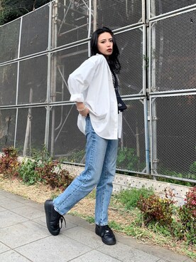 「schott(ショット)のアイテム(ブレスレット)」を使った、𝐍𝐚𝐨さん(レディース・164cm)の春コーディネート