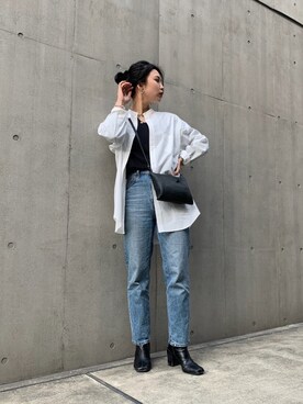 「schott(ショット)のアイテム(ブレスレット)」を使った、𝐍𝐚𝐨さん(レディース・164cm)の冬コーディネート