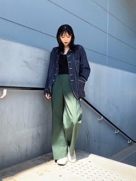 「schott(ショット)のアイテム(ブレスレット)」を使った、𝐍𝐚𝐨さん(レディース・164cm)の春コーディネート