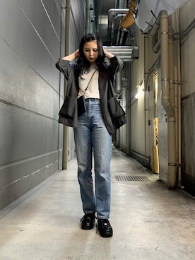 「schott(ショット)のアイテム(ブレスレット)」を使った、𝐍𝐚𝐨さん(レディース・164cm)の春コーディネート