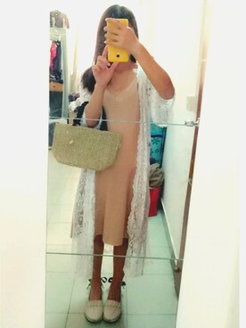 「RETRO GIRL（レトロガール）のアイテム（ジャンパースカート）」を使った、Komeiさん（レディース・157cm）の秋コーディネート