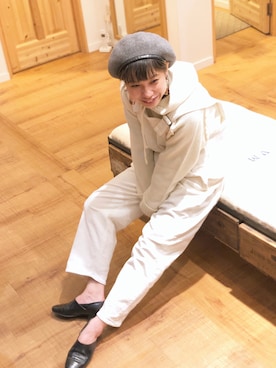 「アイテム（サロペット/オーバーオール）」を使った、たはらさん（レディース・161cm）の秋コーディネート