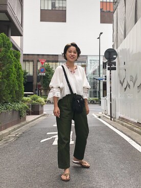 「freada」｜「アイテム（パンツ）」を使った、たはらさん（レディース・160cm）の夏コーディネート