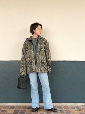 「freada」｜「アイテム（ジャケット/アウター）」を使った、たはらさん（レディース・160cm）の秋コーディネート