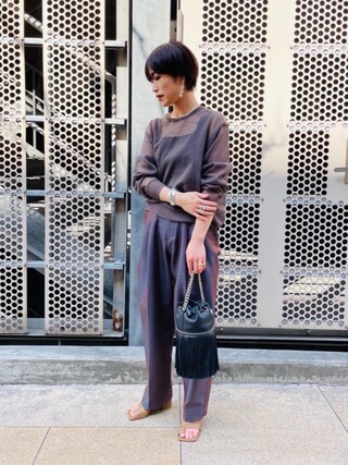 LOEFFロエフ/TC シャンブレー/テーパードパンツ/レディース/1 LOEFF（ロエフ）の「＜LOEFF（ロエフ）＞ TC シャンブレー