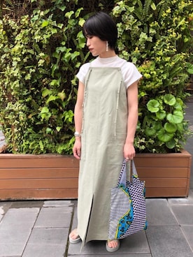 「ASTRAET（アストラット）のアイテム（ワンピース/ドレス）」を使った、西村　未麻さん（レディース・158cm）の春コーディネート