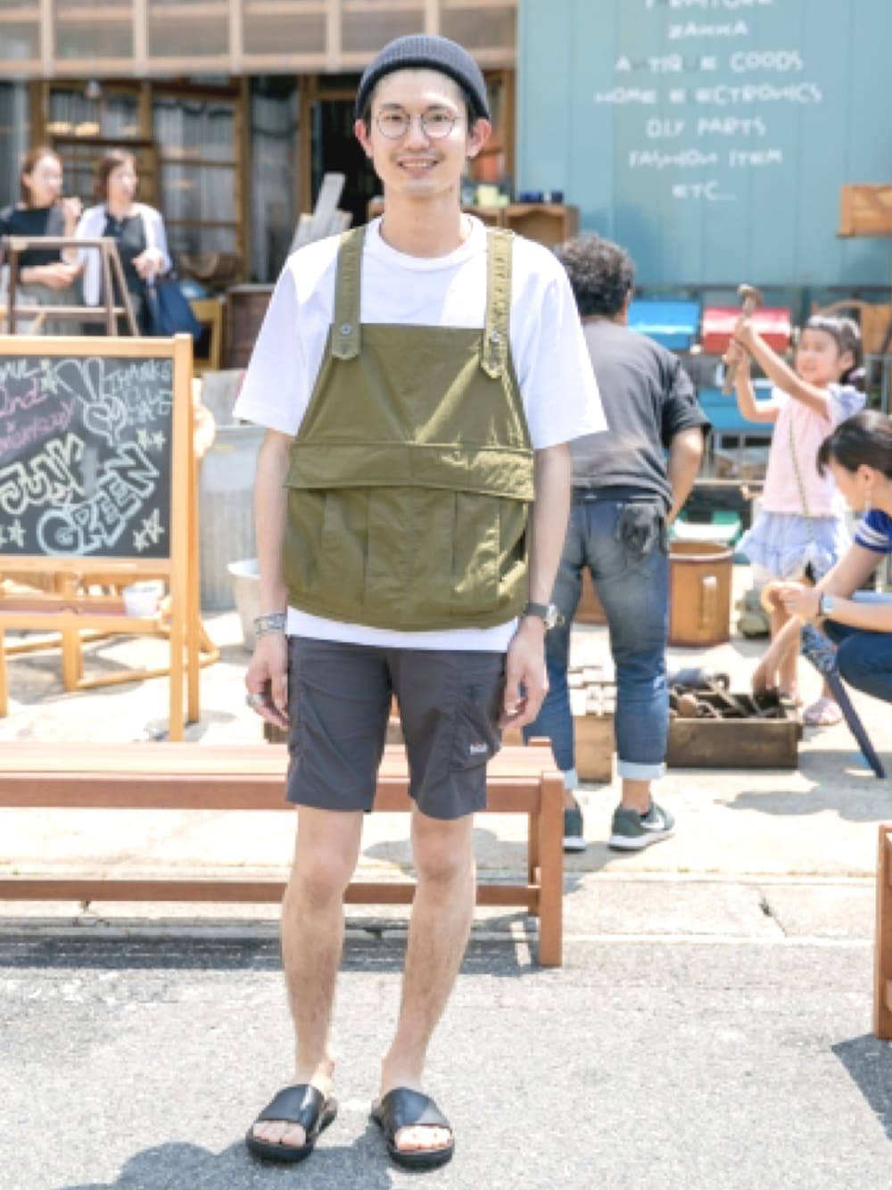 「TilakのTILAK / ティラック: CRUX LT SHORTS / ショーツ（その他パンツ、ブラック系）」を使った、shinyaさん（メンズ・169cm）の秋コーディネートの1枚目の写真
