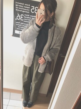 「archives（アルシーヴ）のアイテム（ノーカラージャケット）」を使った、Kiiさん（レディース・162cm）の冬コーディネート