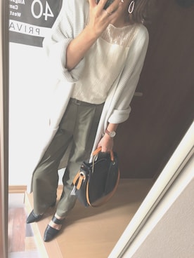 「Daniel Wellington（ダニエルウェリントン）の【Daniel Wellington】レザーバンド３６ＭＭ（アナログ腕時計）」を使った、Kiiさん（レディース・162cm）の秋コーディネート