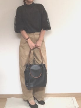 「Daniel Wellington（ダニエルウェリントン）の【Daniel Wellington】レザーバンド３６ＭＭ（アナログ腕時計）」を使った、Kiiさん（レディース・162cm）の秋コーディネート