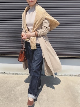 「Bou Jeloud」｜「アイテム（ジャケット/アウター）」を使った、chiさん（レディース・162cm）の春コーディネート
