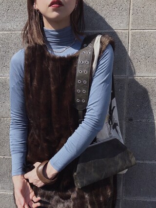 ○ 美品　6(ROKU)FAKE FUR VEST/ベスト 6（ロク）の「＜6(ROKU)＞FAKE FUR VEST/ベスト（ベスト）」 - WEAR