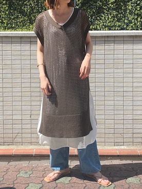 「crie conforto」｜「アイテム（ワンピース/ドレス）」を使った、nozomi.さん（レディース・166cm）の春コーディネート