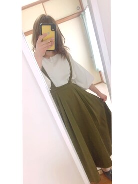 「平成最後のWEARISTAセンバツ」｜「アイテム（オールインワン・サロペット）」を使った、Mokaさん（レディース・153cm）の春コーディネート