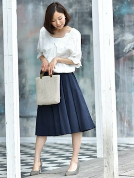 「rps（アールピーエス）のアイテム」を使った、rpsスタッフさん（レディース・160cm）の夏コーディネート