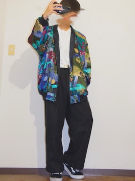 「ピカソブルゾン」｜土橋 龍也(つちはし りゅうや)さん（メンズ・170cm）の夏コーディネート